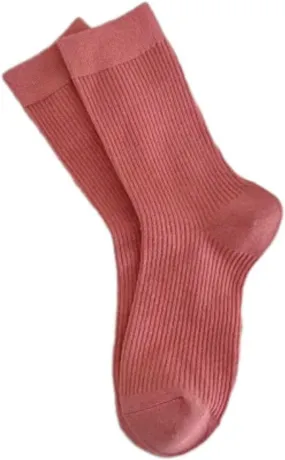 5 Pair Women Solid Color Casual Comfort Breathable Sports Socks