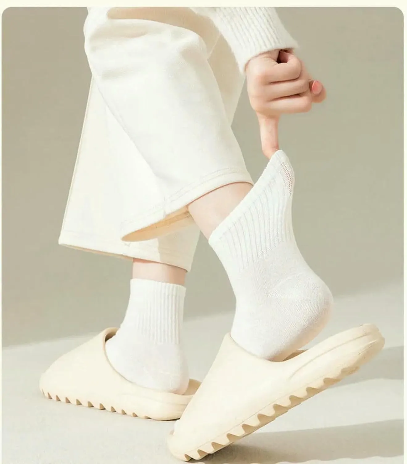 5 Pair Women'S Summer Solid Color Casual Breathable Sports Low Tube Short Socks