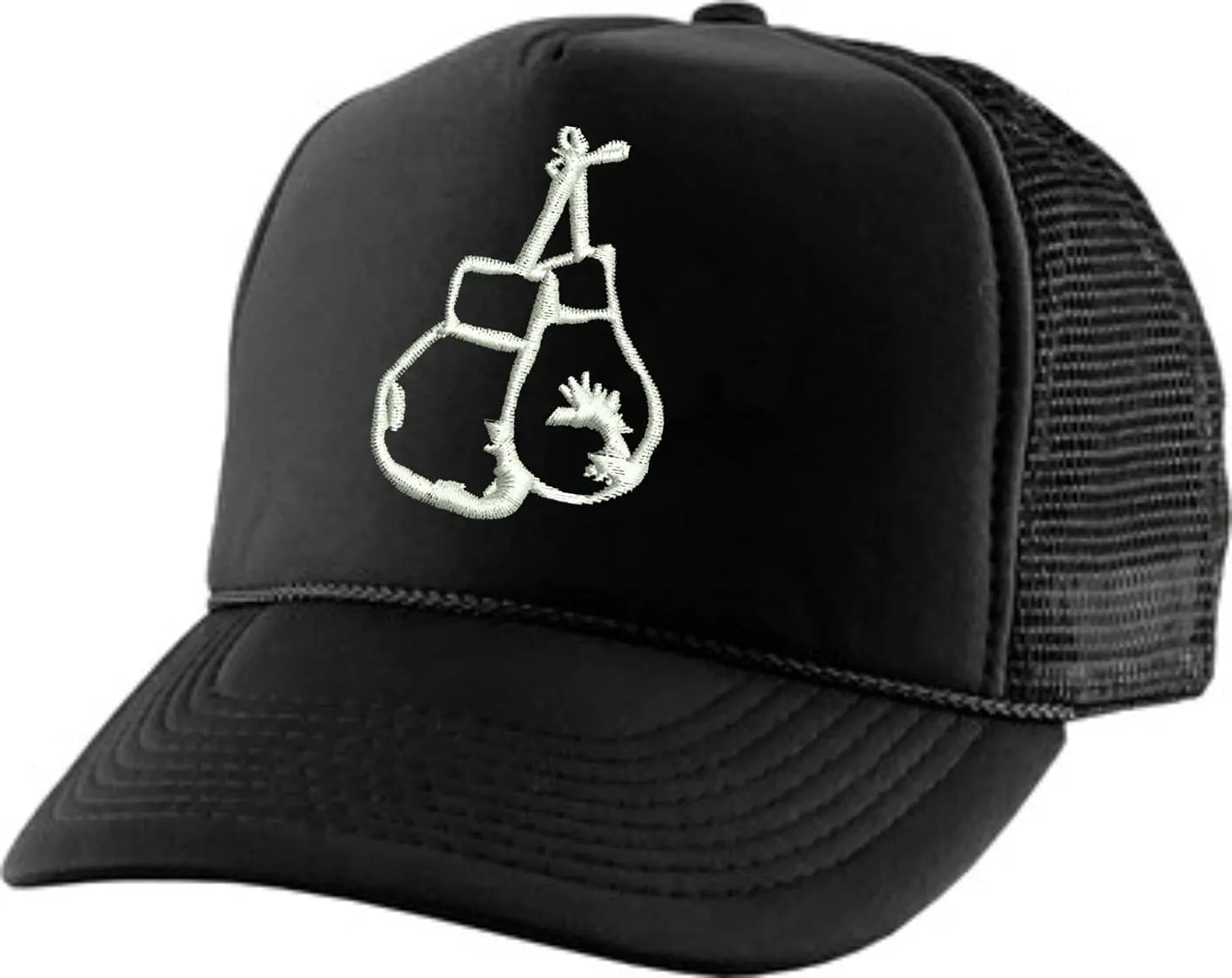 ALLNTRENDS Adult Trucker Hat Boxing Gloves Embroidered Baseball Cap Adjustable Snapback Gym Hats