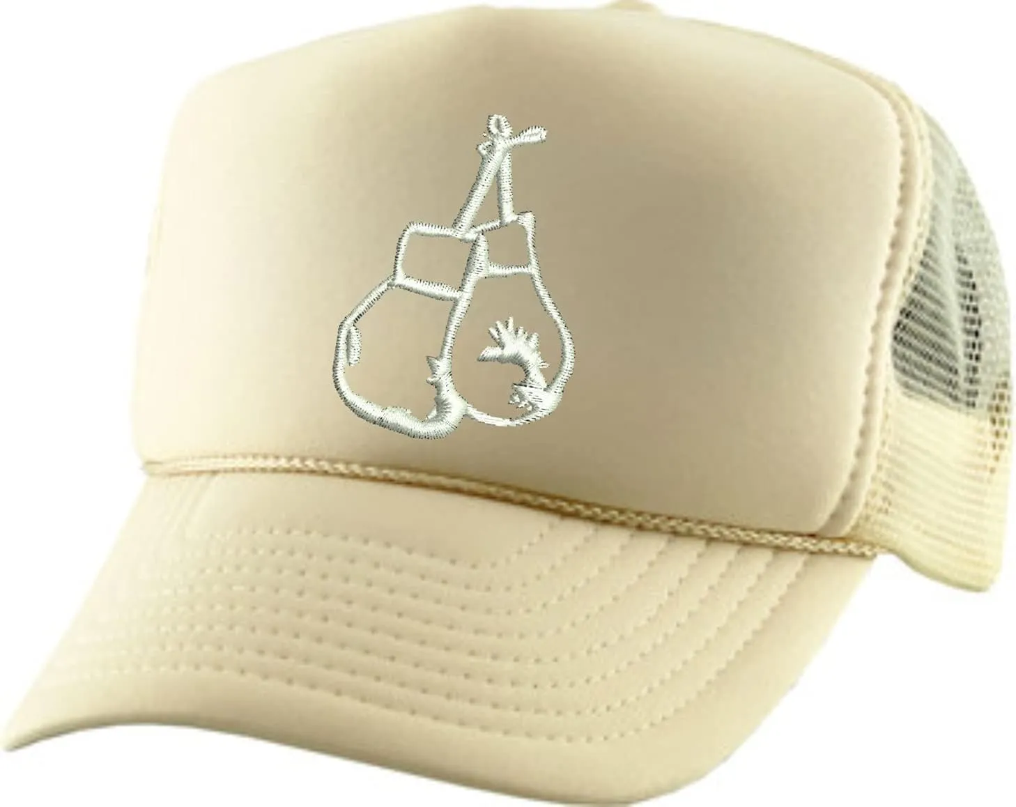 ALLNTRENDS Adult Trucker Hat Boxing Gloves Embroidered Baseball Cap Adjustable Snapback Gym Hats