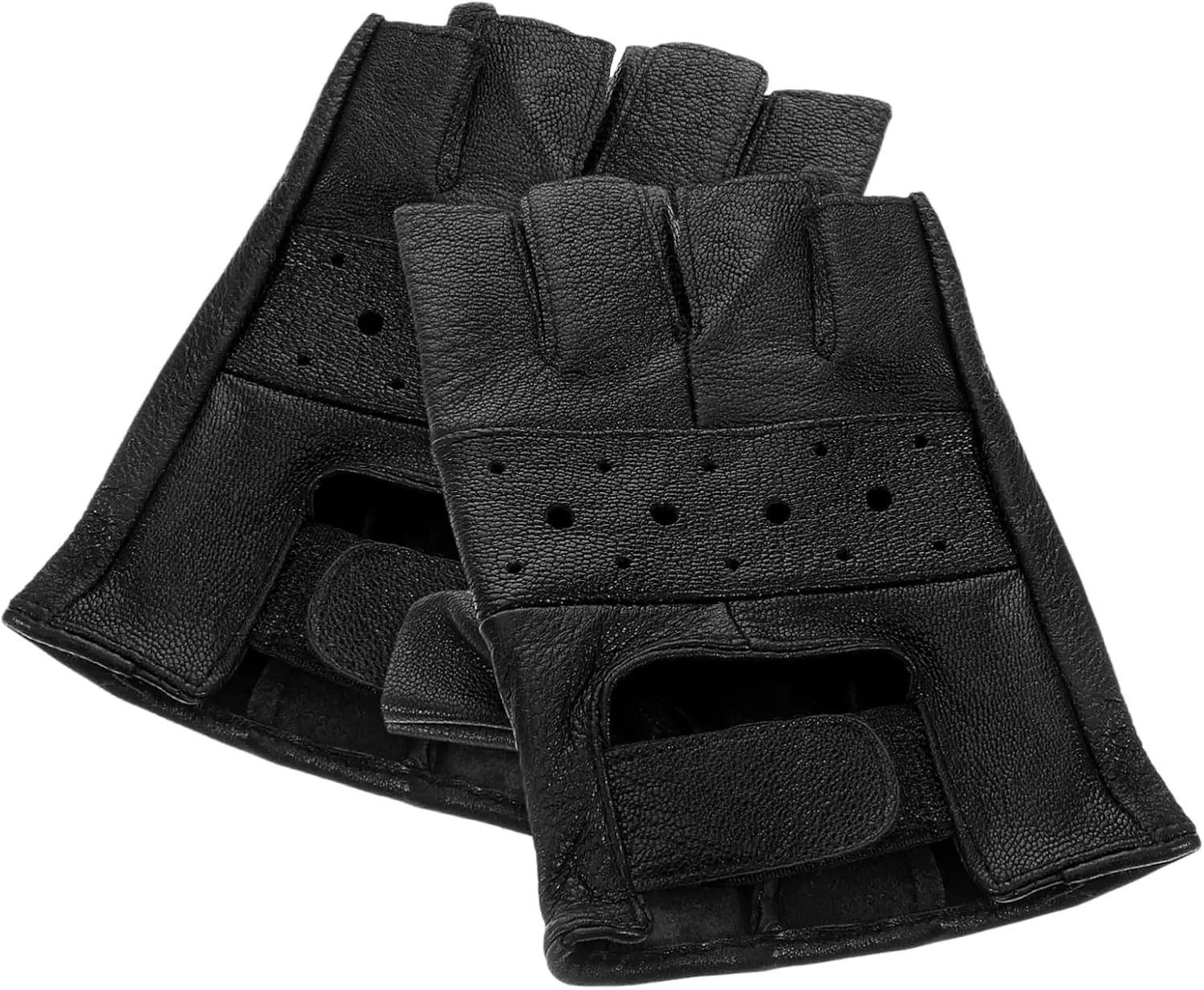 BESPORTBLE Men's Half Finger Gloves for Cycling Workout Fitness Motorcycling Weight Lifting Outdoor Sports Breathable Durable Leather