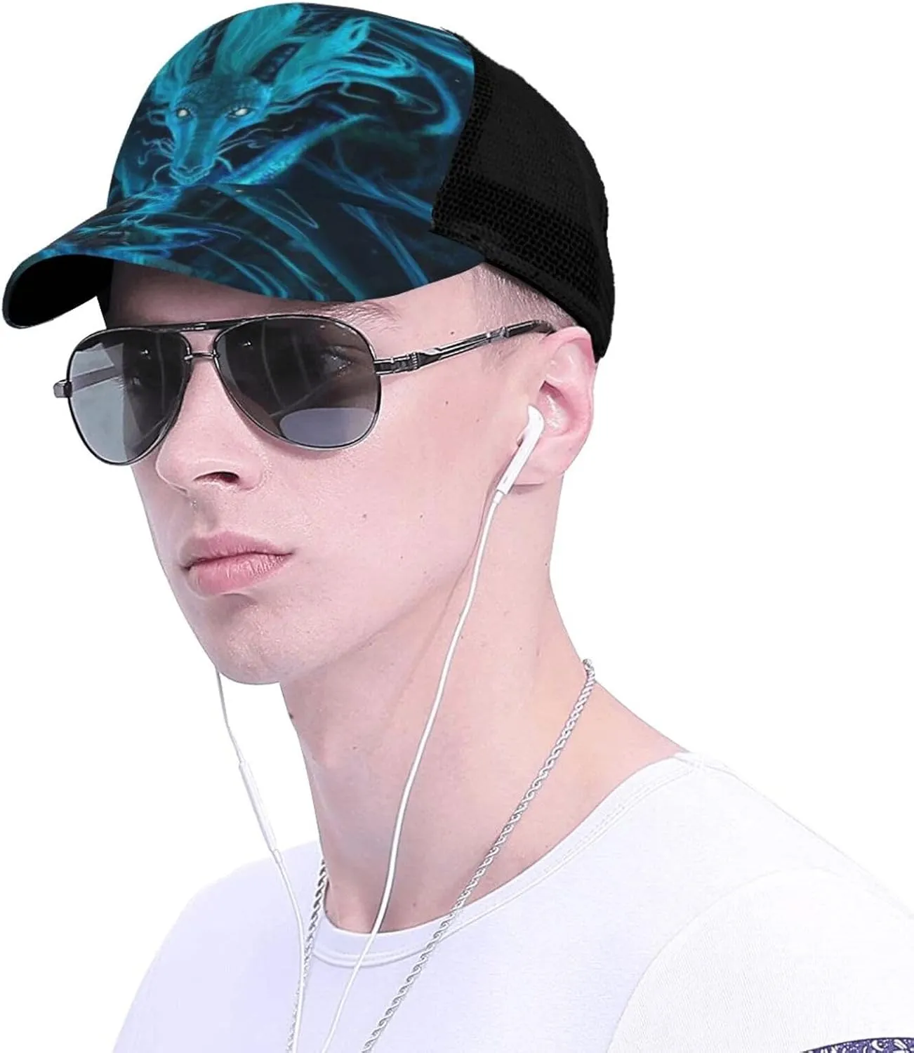 Cartoon Animal Baseball Cap Golf Dad Hat for Men and Women Adjustable Snapback Mesh-Back Outdoor Sport Trucker Hat