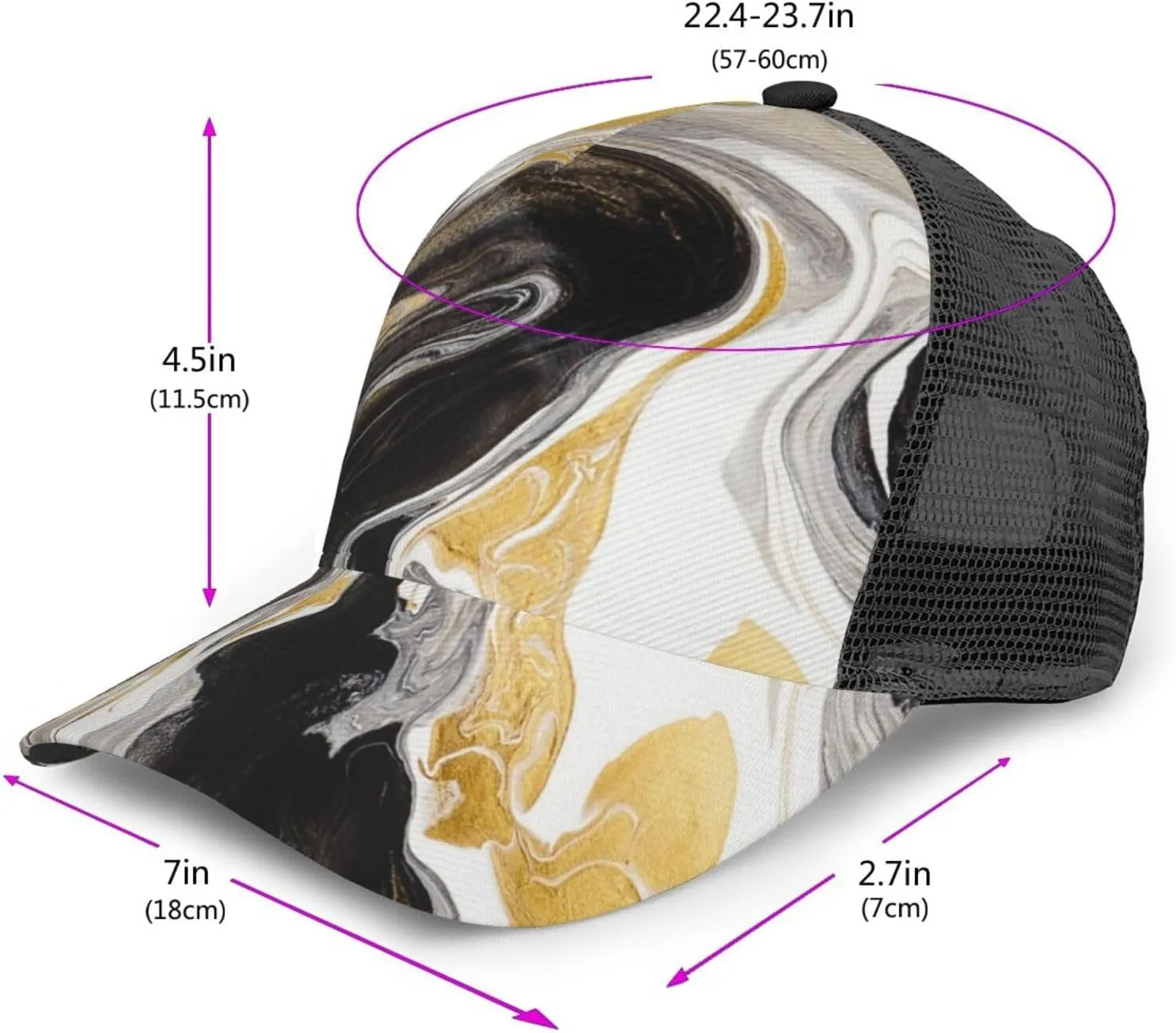 Cartoon Animal Baseball Cap Golf Dad Hat for Men and Women Adjustable Snapback Mesh-Back Outdoor Sport Trucker Hat