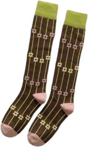 Casual Fashion Calf Socks Abstract Art Knee-Length Beautiful Legs Long Tide Socks