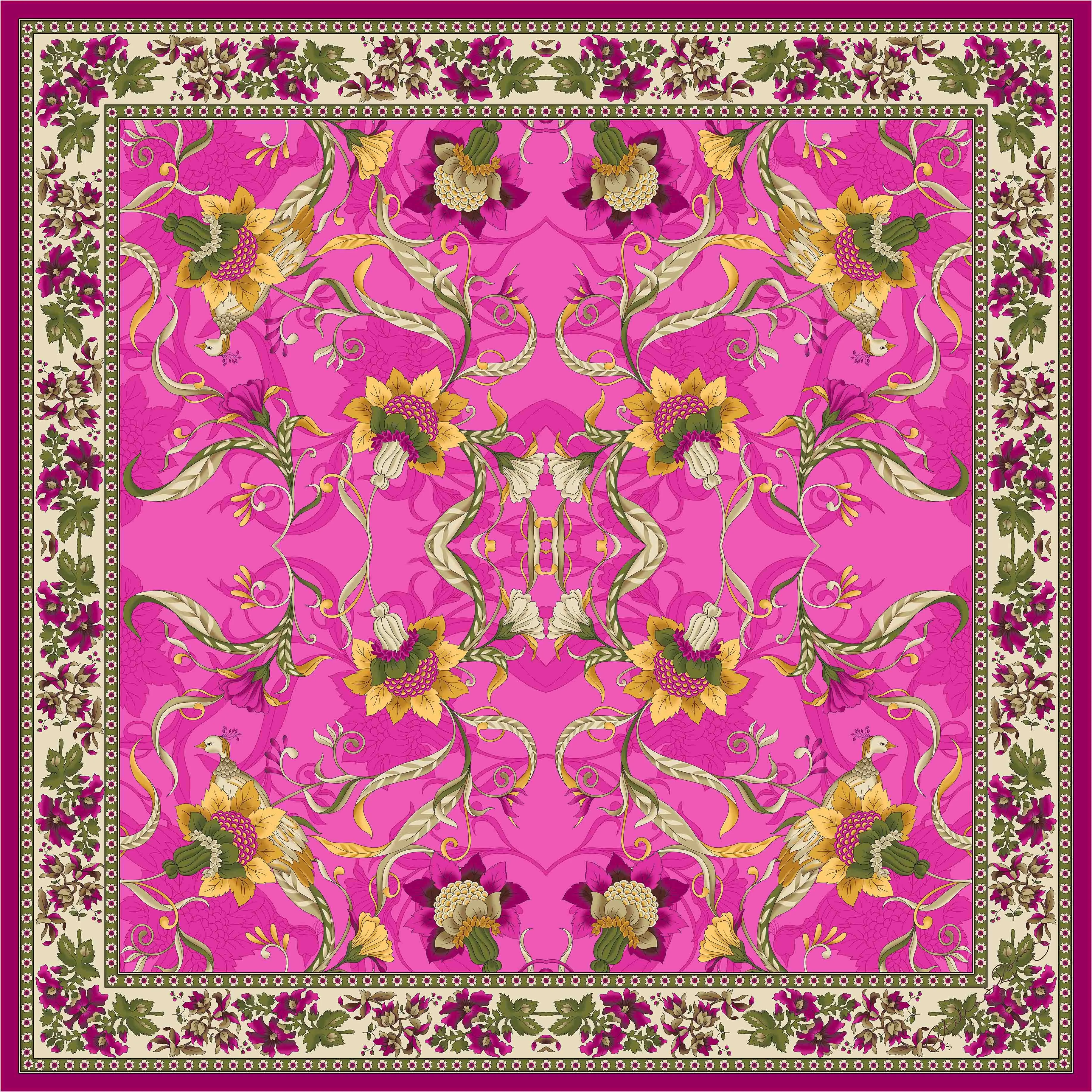 Clelia & Romy Studio Jacobean Magenta CM612-1 90cm