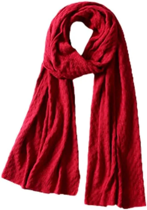 Dvbfufv Winter Women Warm Scarf Women Comfortable Knitted Solid Scarfs