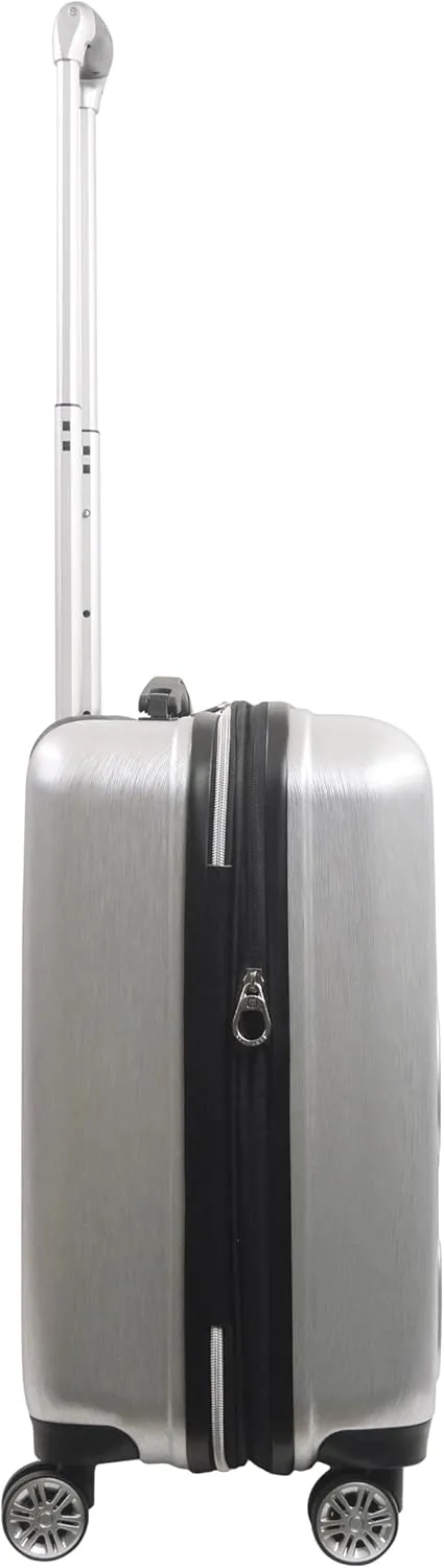 FUL Peanuts 22 Inch Carry on Rolling Luggage, Snoopy and Woodstock Hardshell Suitcase with Wheels, Silver, Medium, Peanuts 22 Inch Carry on Rolling Luggage, Snoopy and Woodstock Hardshell Suitcase
