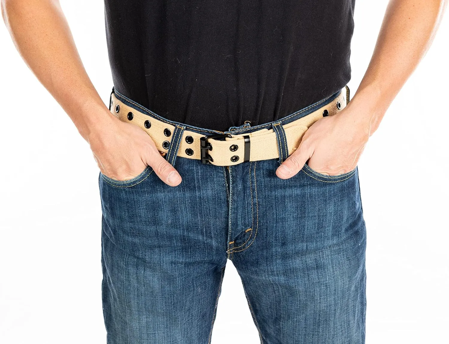 Funky Junque Premium Heavy Duty Tactical Belt - Father's Day Gift - with Double Prongs for Men & Women