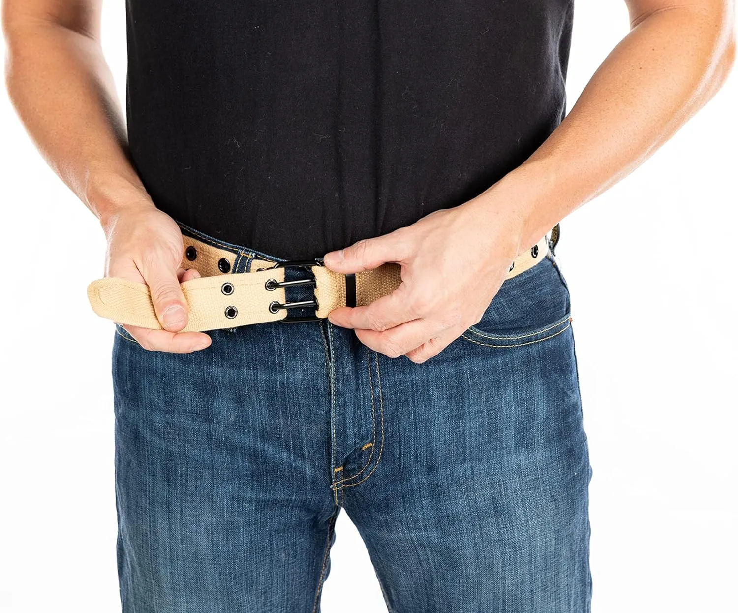 Funky Junque Premium Heavy Duty Tactical Belt - Father's Day Gift - with Double Prongs for Men & Women