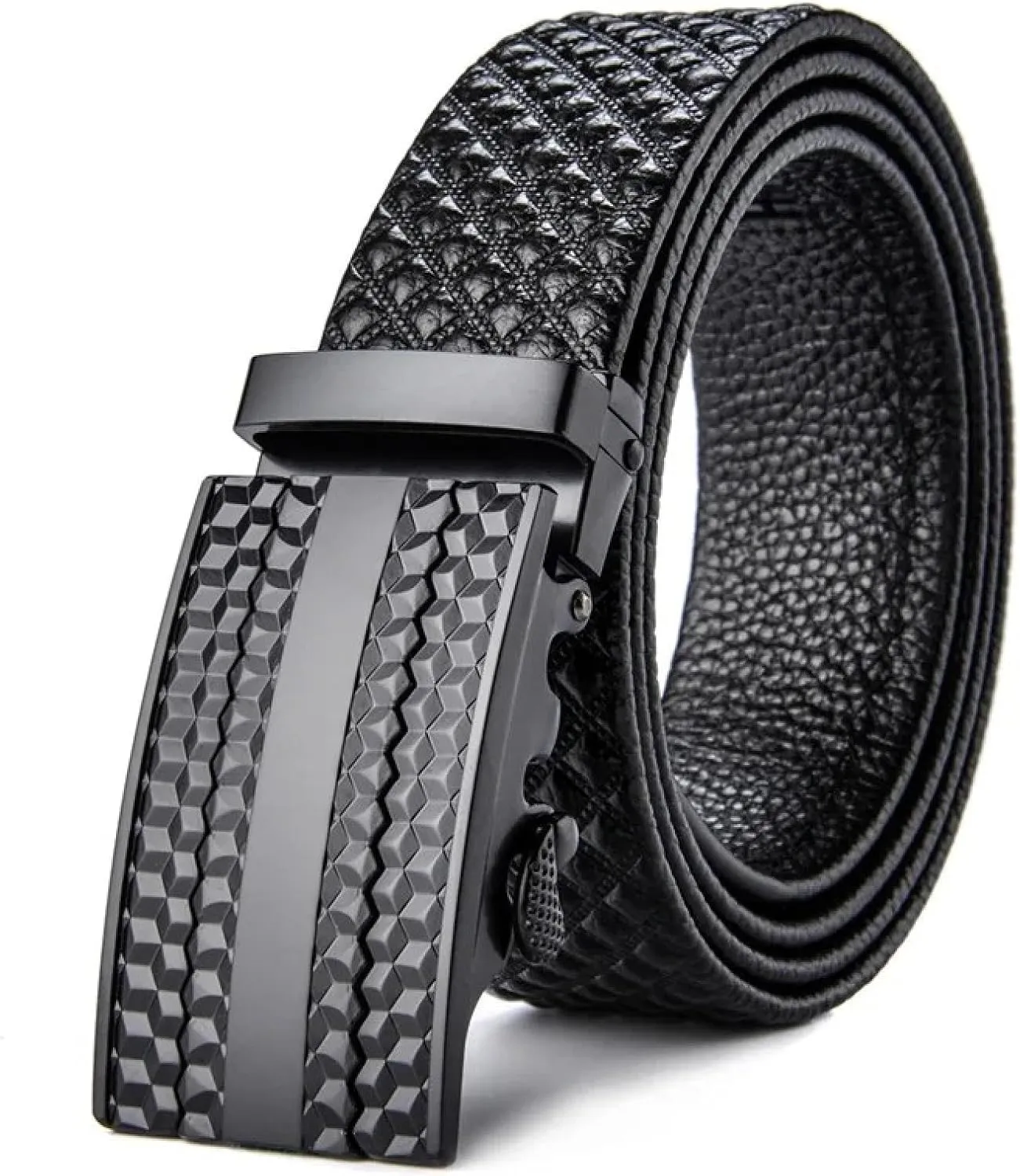 Genuine Leather Belt for Men Alloy Buckle Automatic