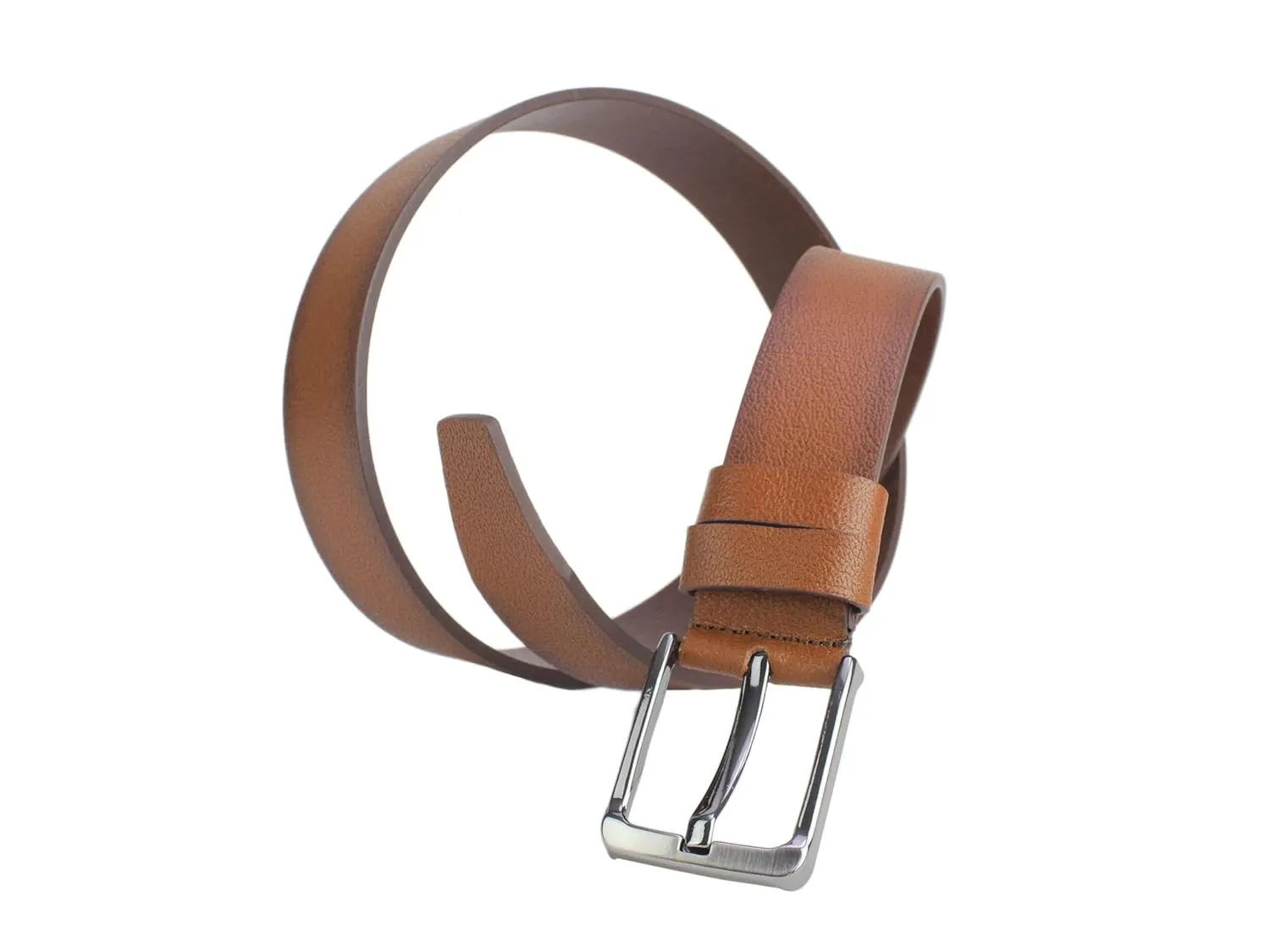Genuine Leather Belts for Men Heavy Duty 1.57 Inch Wide 4cm Everyday Casual Belt Buffalo Light Brown (53 inches / 135 cm)