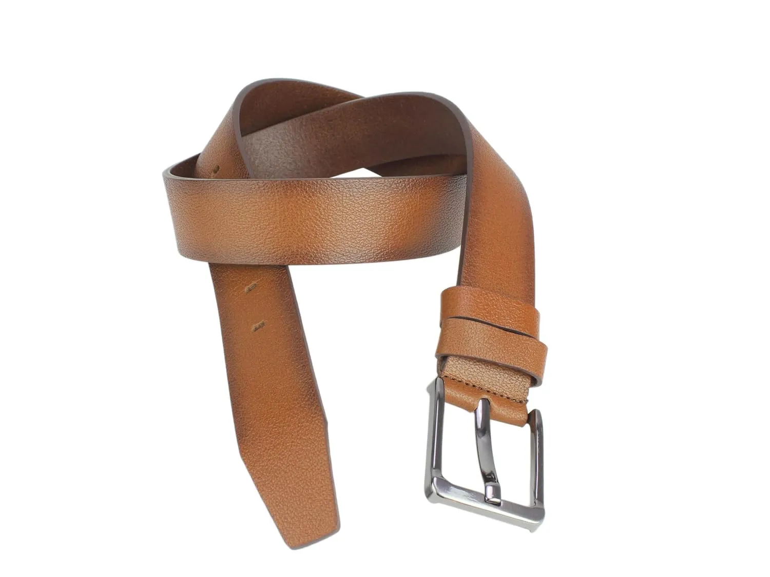 Genuine Leather Belts for Men Heavy Duty 1.57 Inch Wide 4cm Everyday Casual Belt Buffalo Light Brown (53 inches / 135 cm)