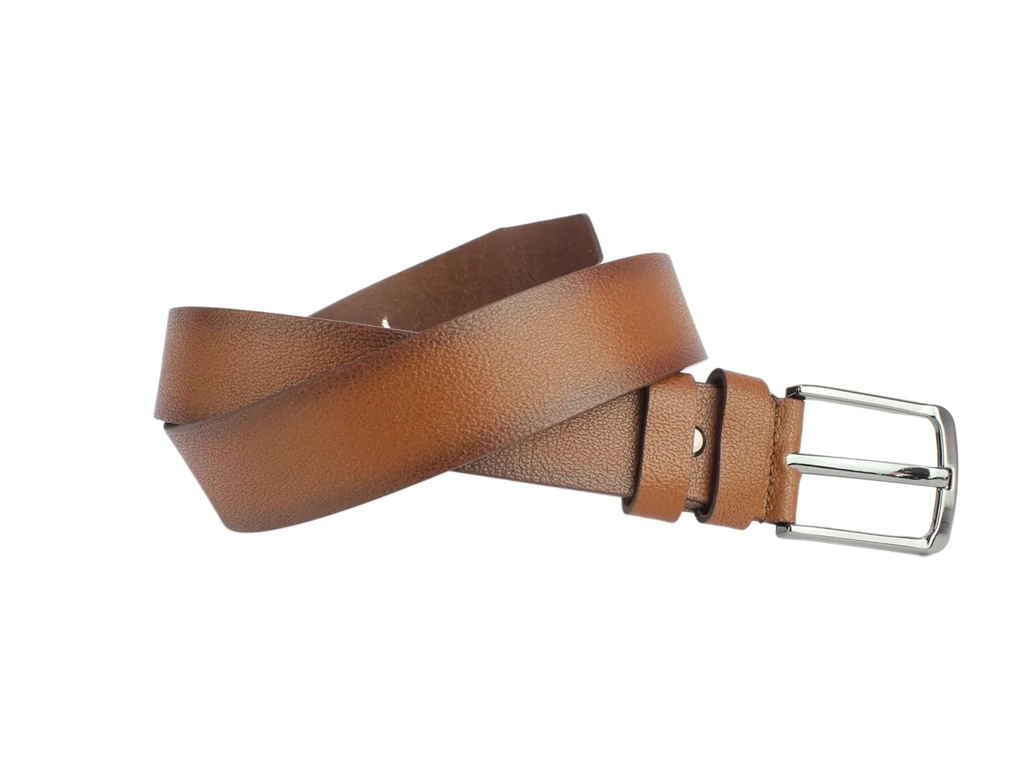 Genuine Leather Belts for Men Heavy Duty 1.57 Inch Wide 4cm Everyday Casual Belt Buffalo Light Brown (53 inches / 135 cm)