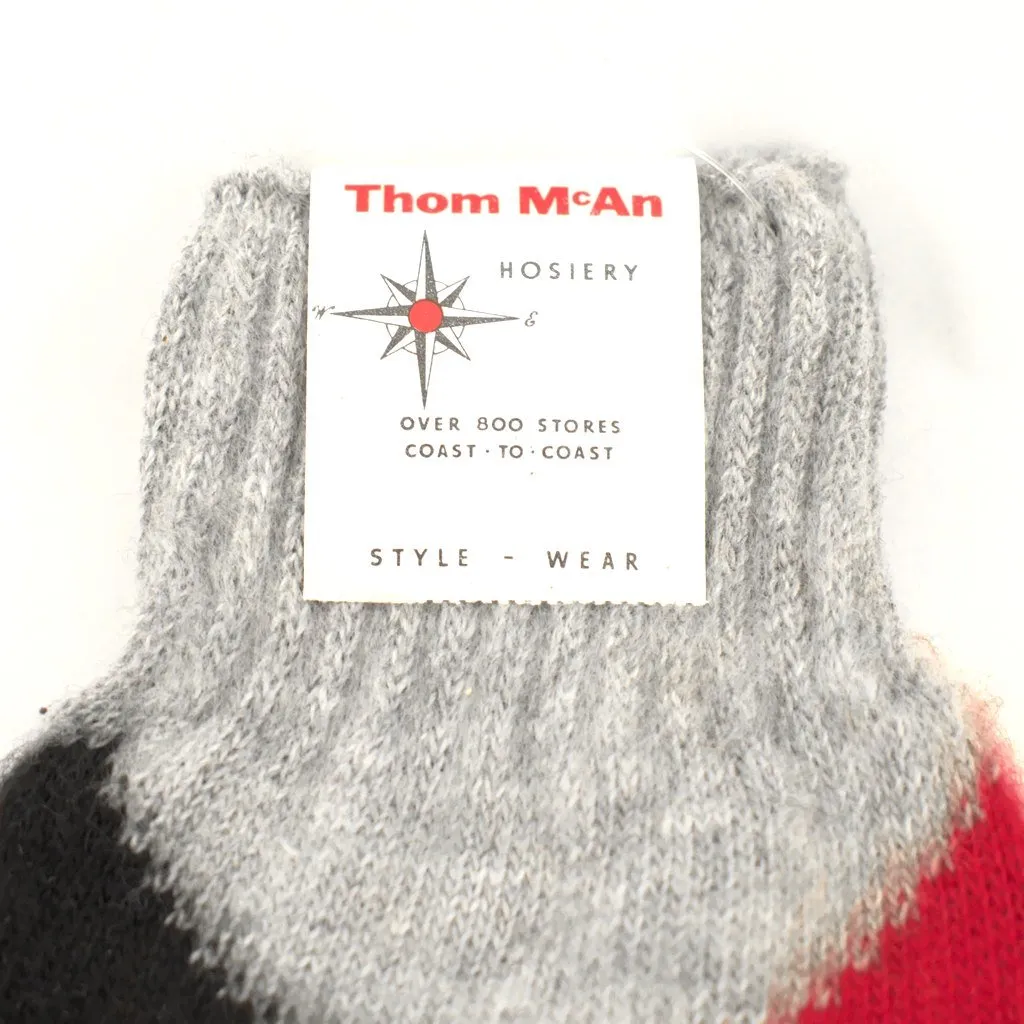 Gray Argyle Crew Socks