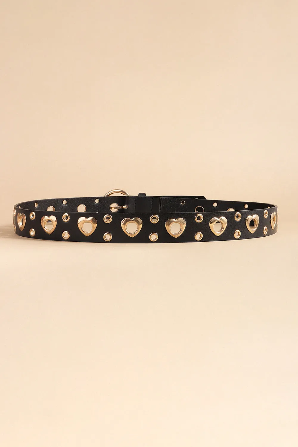 Heart Shape Alloy Detail Eco-Leather Belt