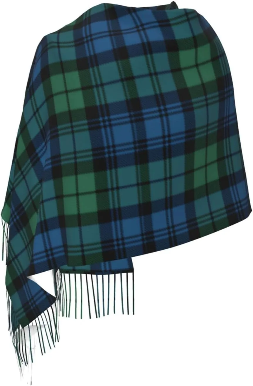 Holiday Red Green Tartan Plaid Imitation Cashmere Tassel Scarf Winter Scarf Autumn Softest Classic Warm