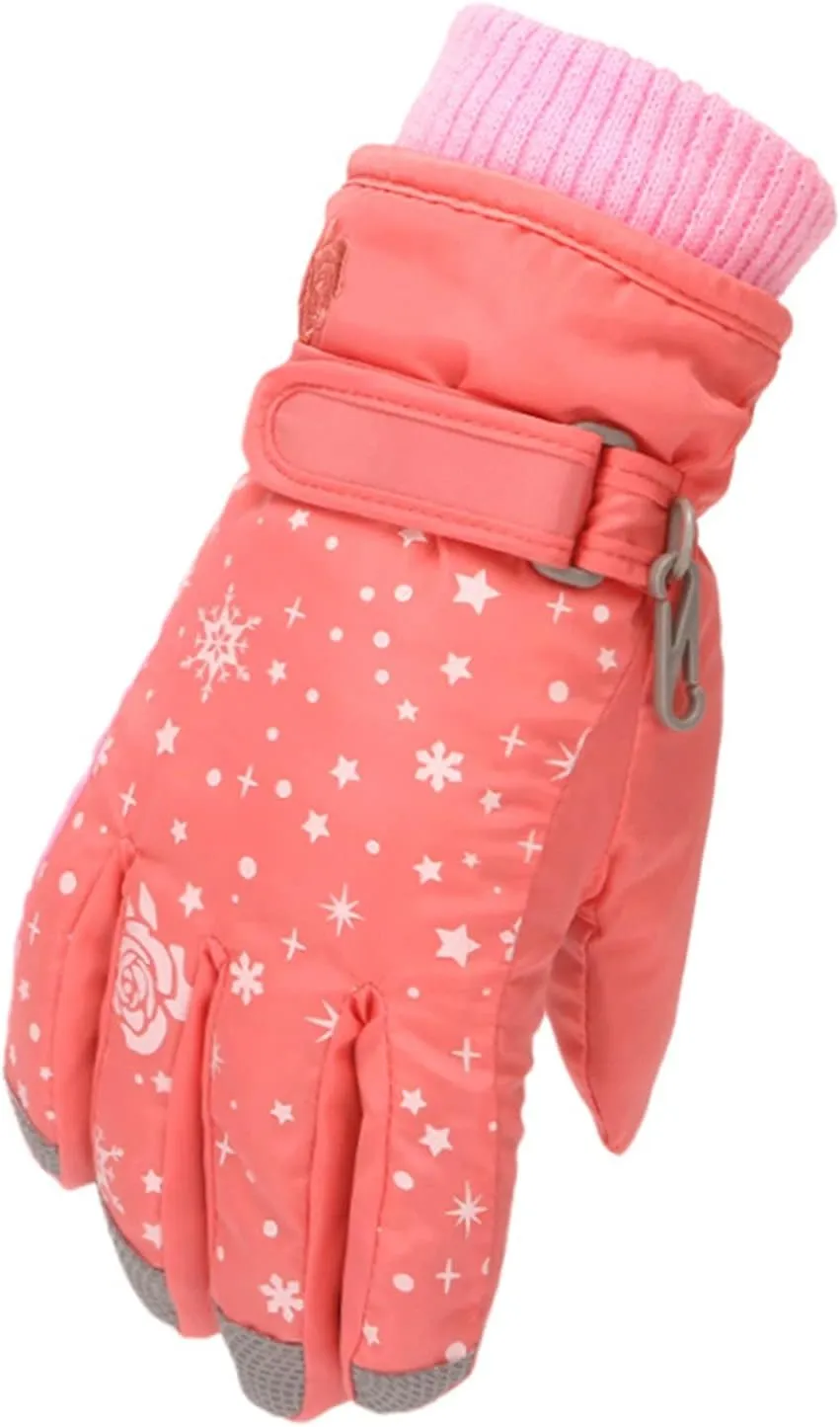 Infant and Baby Mittens Waterproof Snowboarding Insulated Snow Gloves Warm Fleece Ski Gloves for Boys Girls