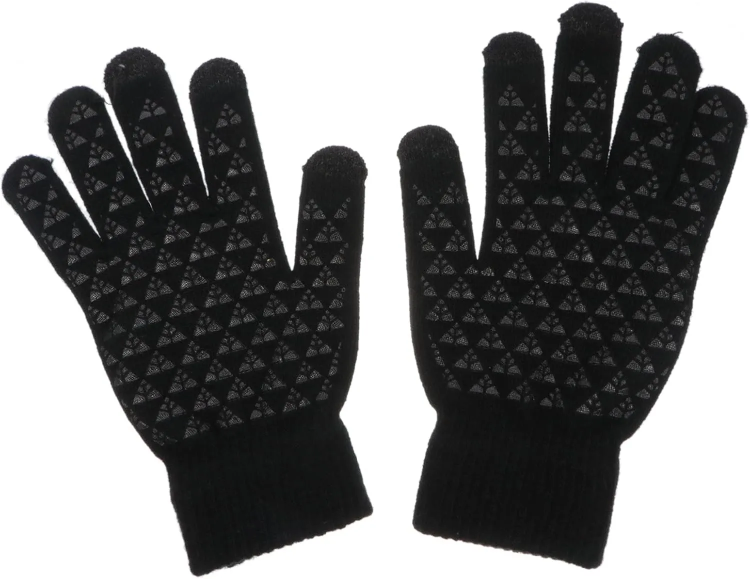 LIFKOME 1Pair Nonslip Touch Screen Gloves for Winter Knitted Gloves with Lining Two Finger Touch Capability for Outdoor Activities and Gaming Cold Weather