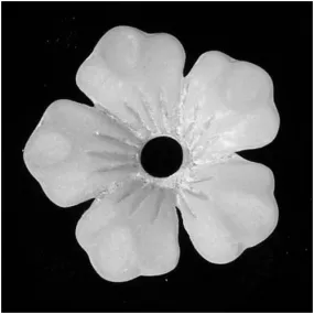 Lucite Camellia Flowers Matte Crystal Frost Light Weight 14mm (10 pcs)