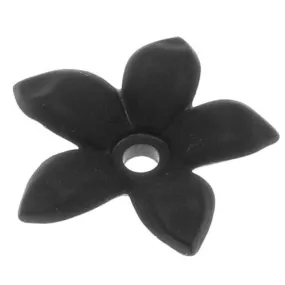 Lucite Gilia Star Flowers Matte Black Frost Light Weight 17mm (10 pcs)