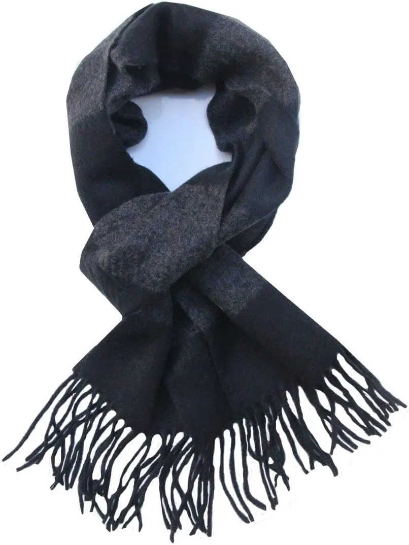 Lucky Leaf Women Men Winter Luxury Cozy Wool Warm Tartan Checked Plaid Wrap Scarf
