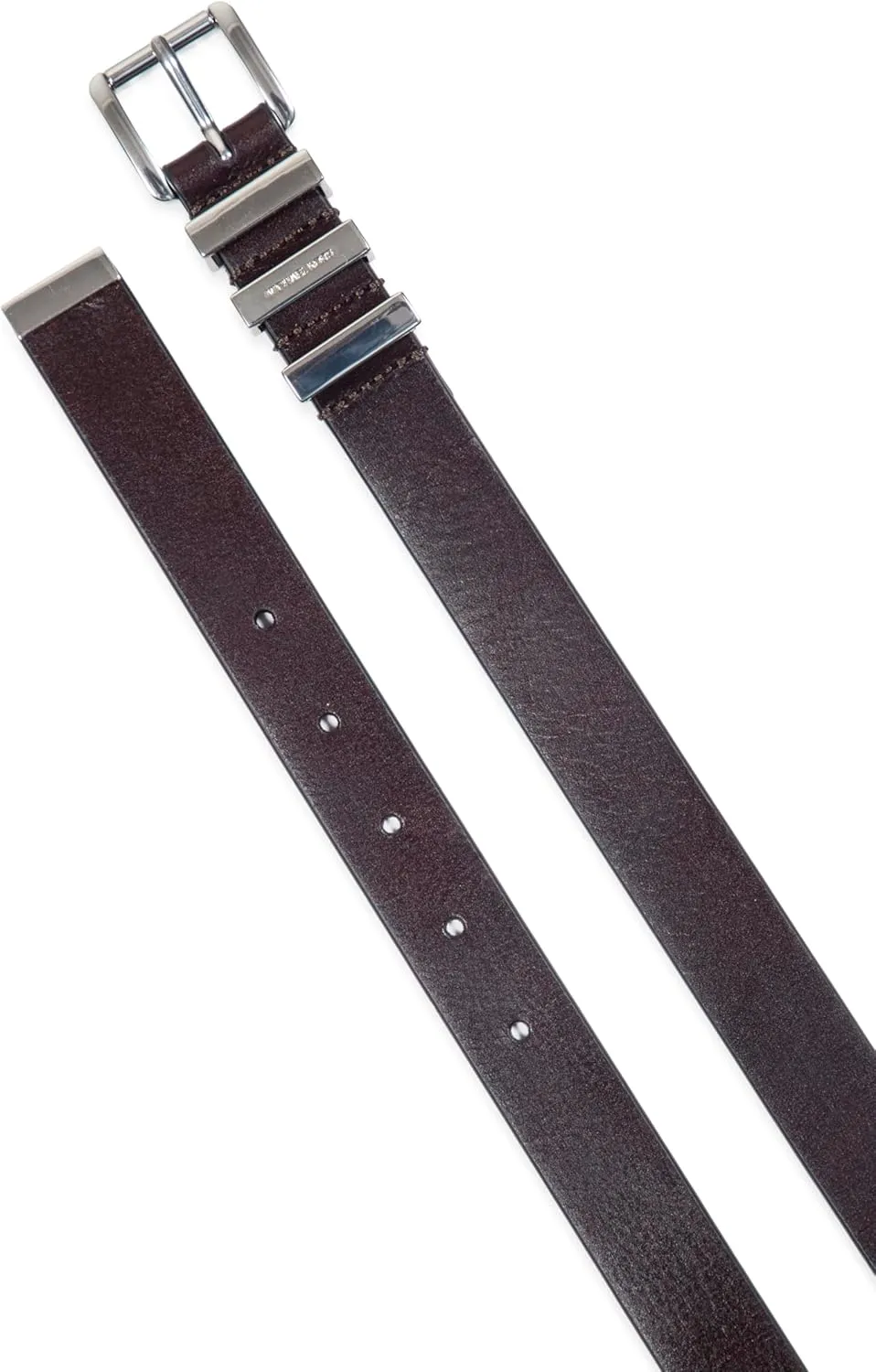 Michael Kors Women's 1 Inch Leather Belt with 3 Keepers, Stylish Fashion Accessory for Everyday Wear