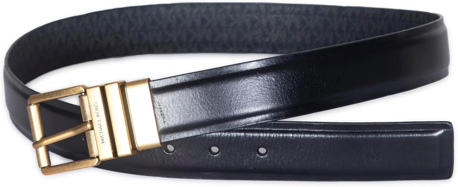 Michael Kors Women's 1.5 Inch Reversible Belt with Flattened Edge, Stylish Fashion Accessory