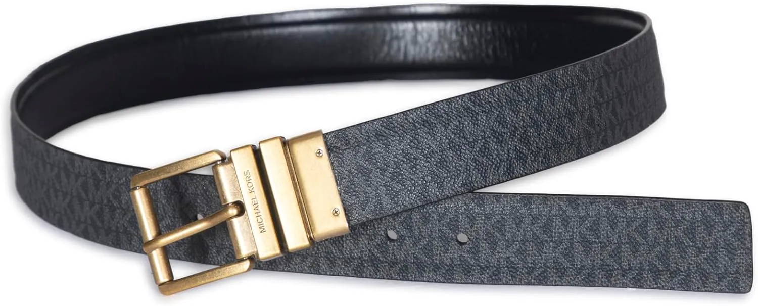 Michael Kors Women's 1.5 Inch Reversible Belt with Flattened Edge, Stylish Fashion Accessory
