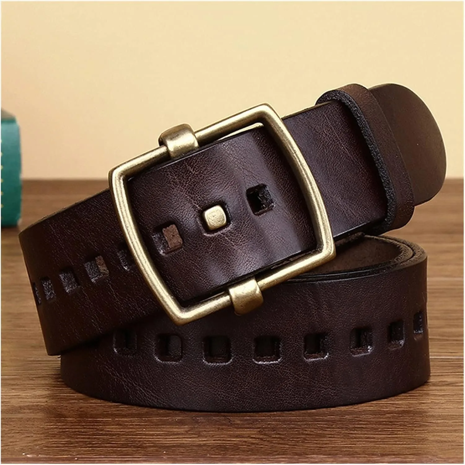 Pin Buckle Belt For Men Quality Genuine Leather Belts Men Cowhide Vintage Jeans Mens Belt