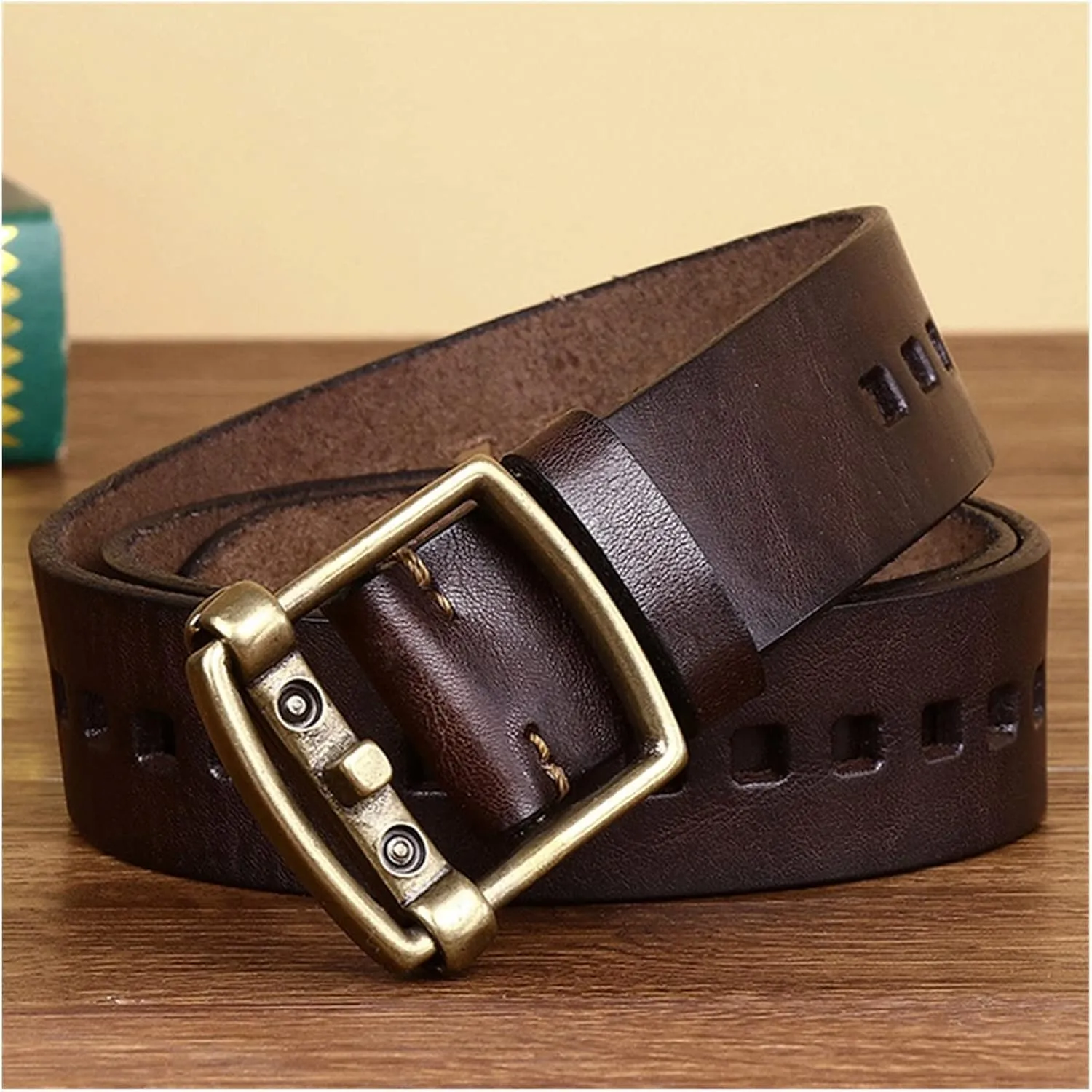 Pin Buckle Belt For Men Quality Genuine Leather Belts Men Cowhide Vintage Jeans Mens Belt