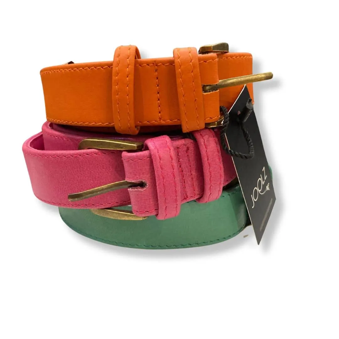 Plus Size Leather Belt - Raspberry