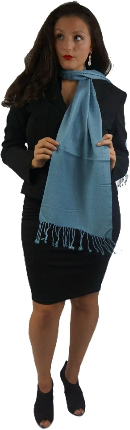 Scarf/Shawl- Pashmina Scarf from Cashmere Pashmina Group (Blue Grey)