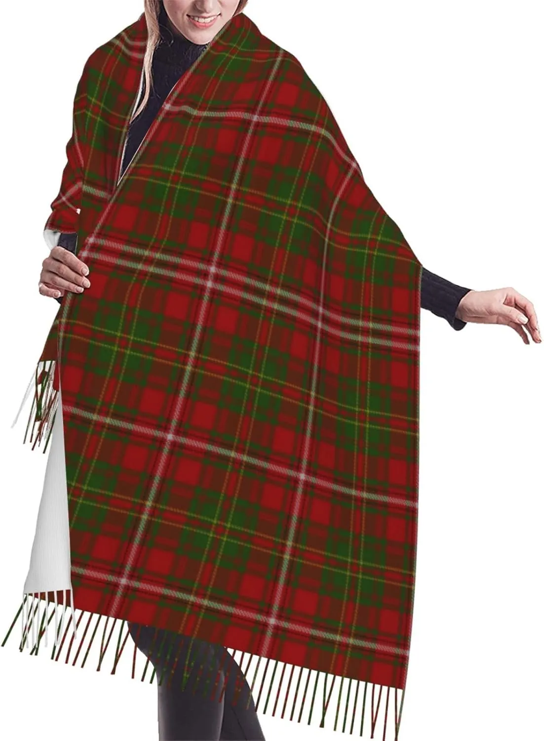 Scottish Clan Wilson Tartan Plaid Imitation Cashmere Tassel Scarf Winter Scarf Autumn Softest Classic Warm