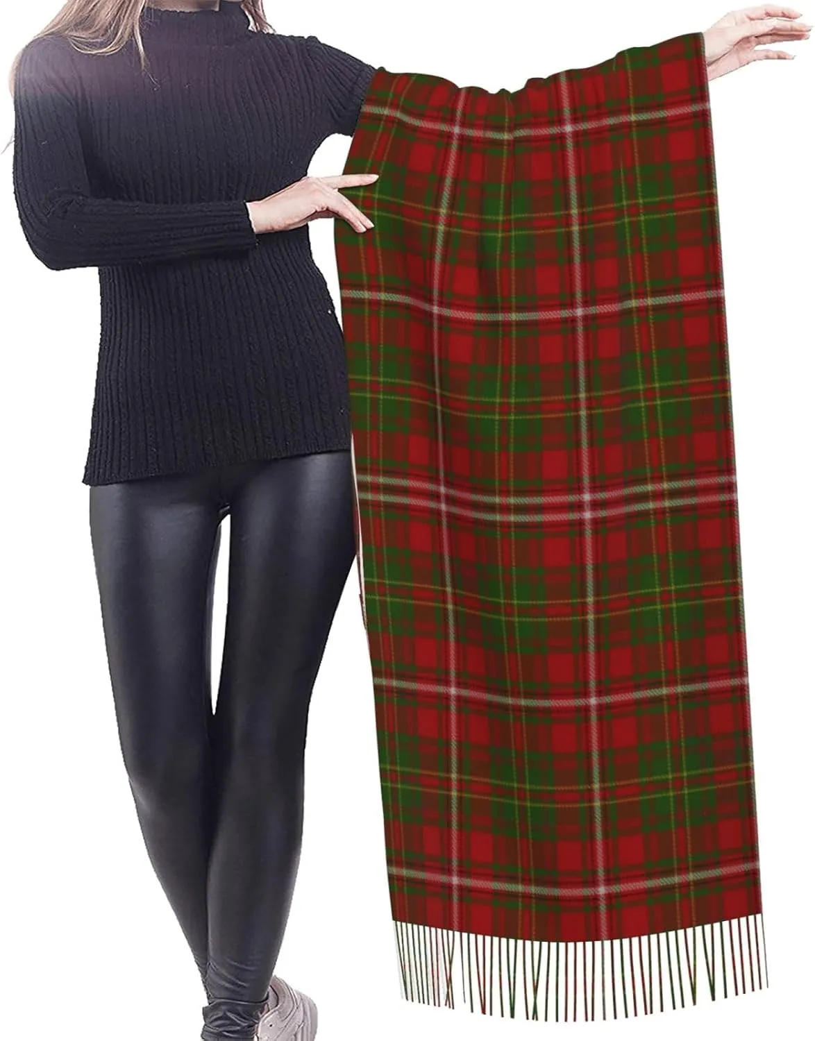 Scottish Clan Wilson Tartan Plaid Imitation Cashmere Tassel Scarf Winter Scarf Autumn Softest Classic Warm