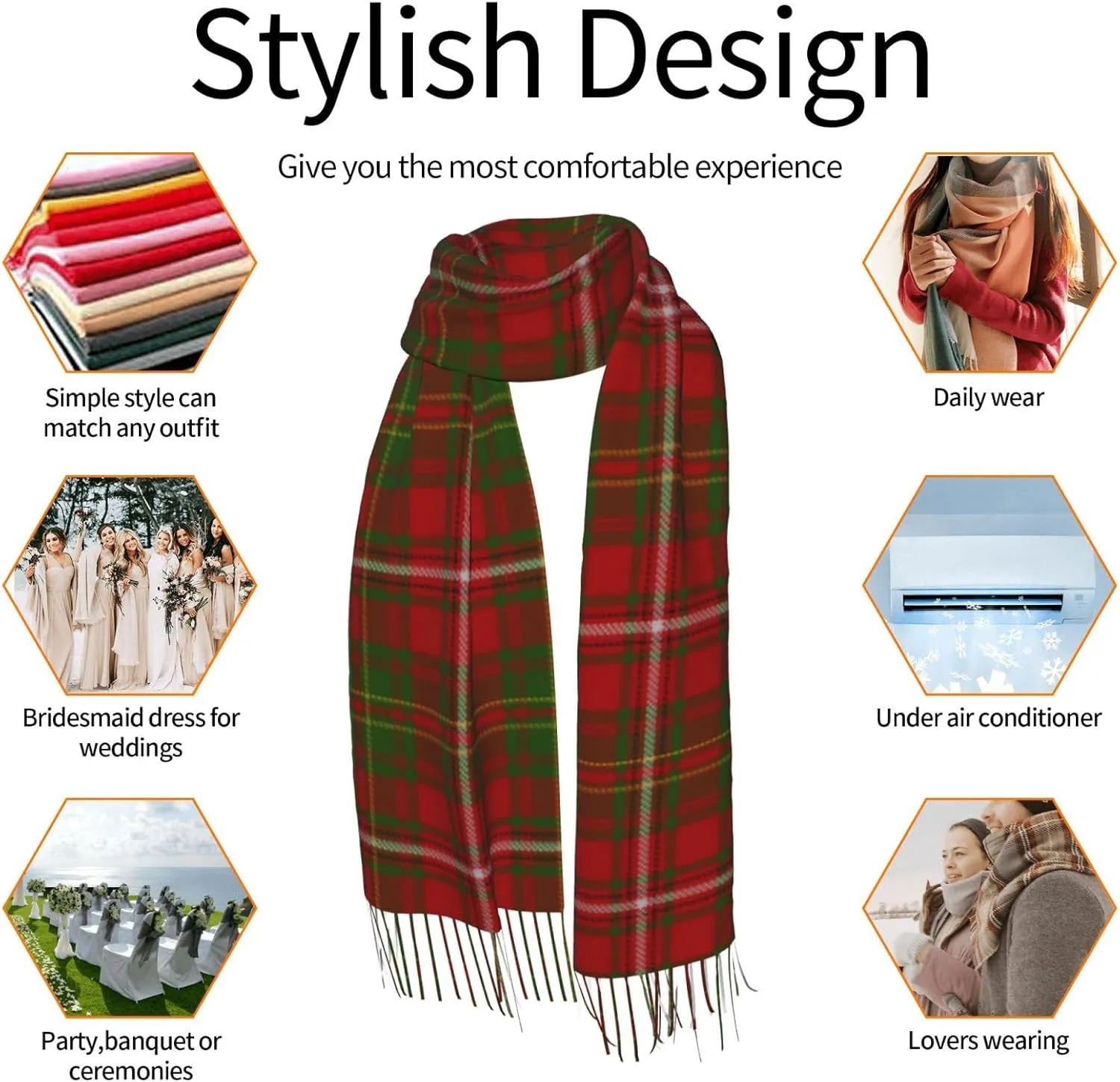Scottish Clan Wilson Tartan Plaid Imitation Cashmere Tassel Scarf Winter Scarf Autumn Softest Classic Warm