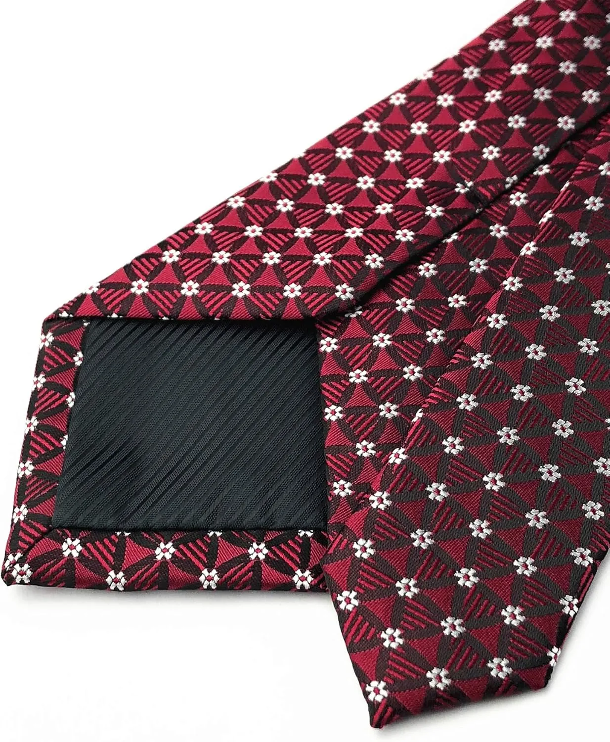 Slim Silk Necktie for Men Woven Jacquard Patterned Business Wedding Skinny Ties