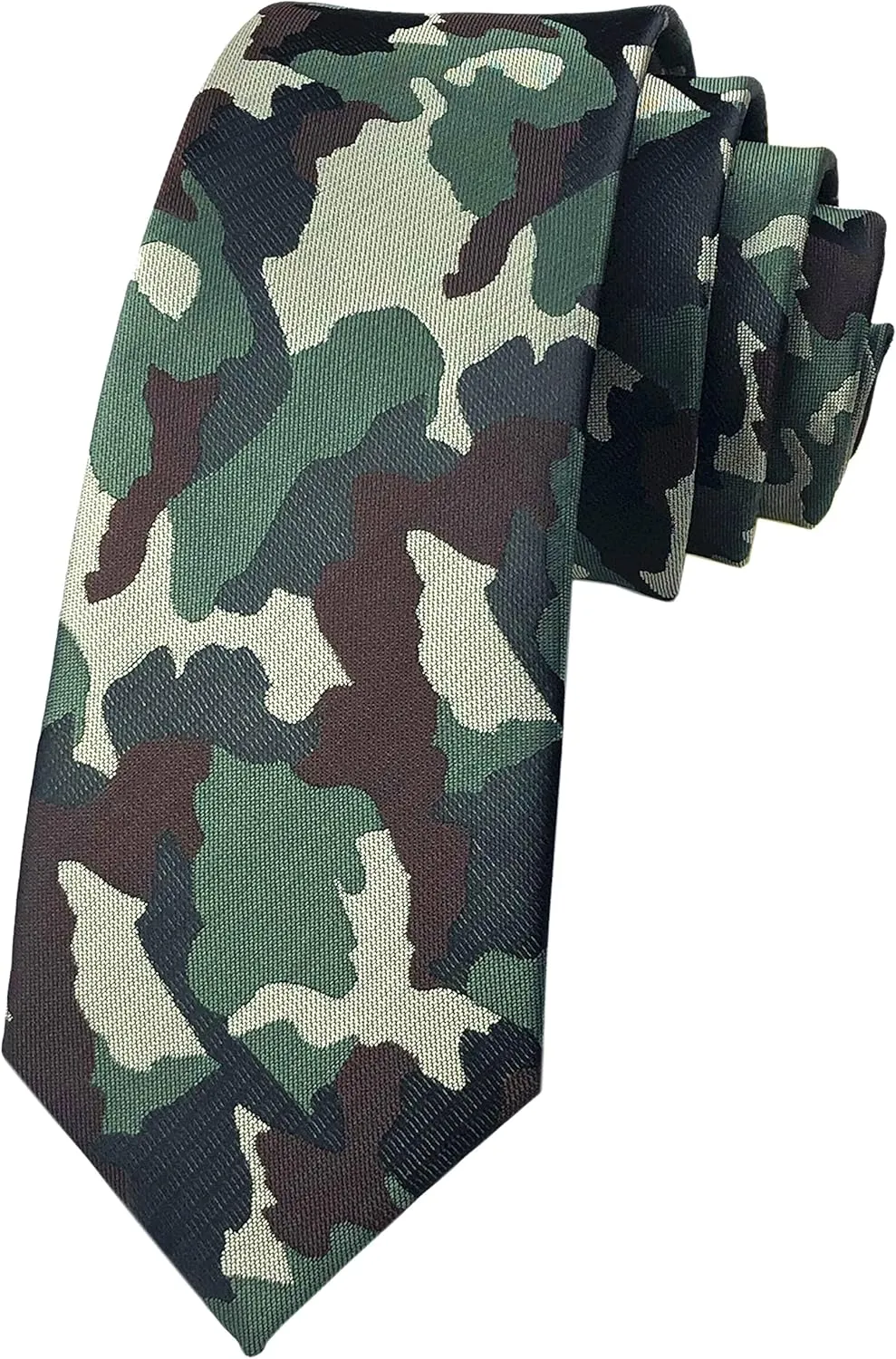 Slim Silk Necktie for Men Woven Jacquard Patterned Business Wedding Skinny Ties