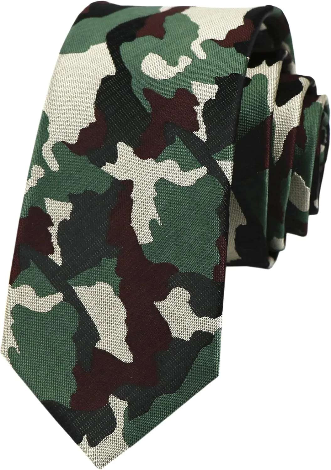 Slim Silk Necktie for Men Woven Jacquard Patterned Business Wedding Skinny Ties
