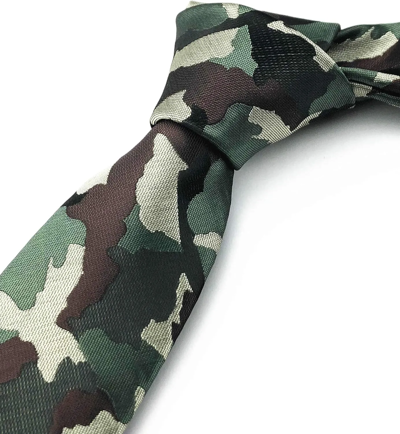 Slim Silk Necktie for Men Woven Jacquard Patterned Business Wedding Skinny Ties