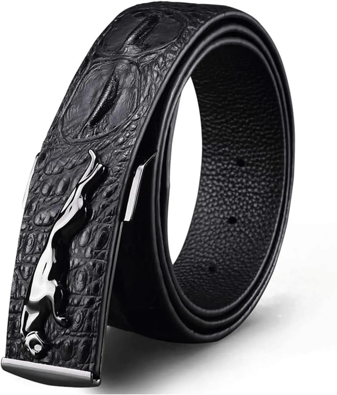 Sress Belts Leather Belt Mens Belt Genuine Leather Belt with Crocodile Pattern with Cowhide Leather Belt Casual Belts