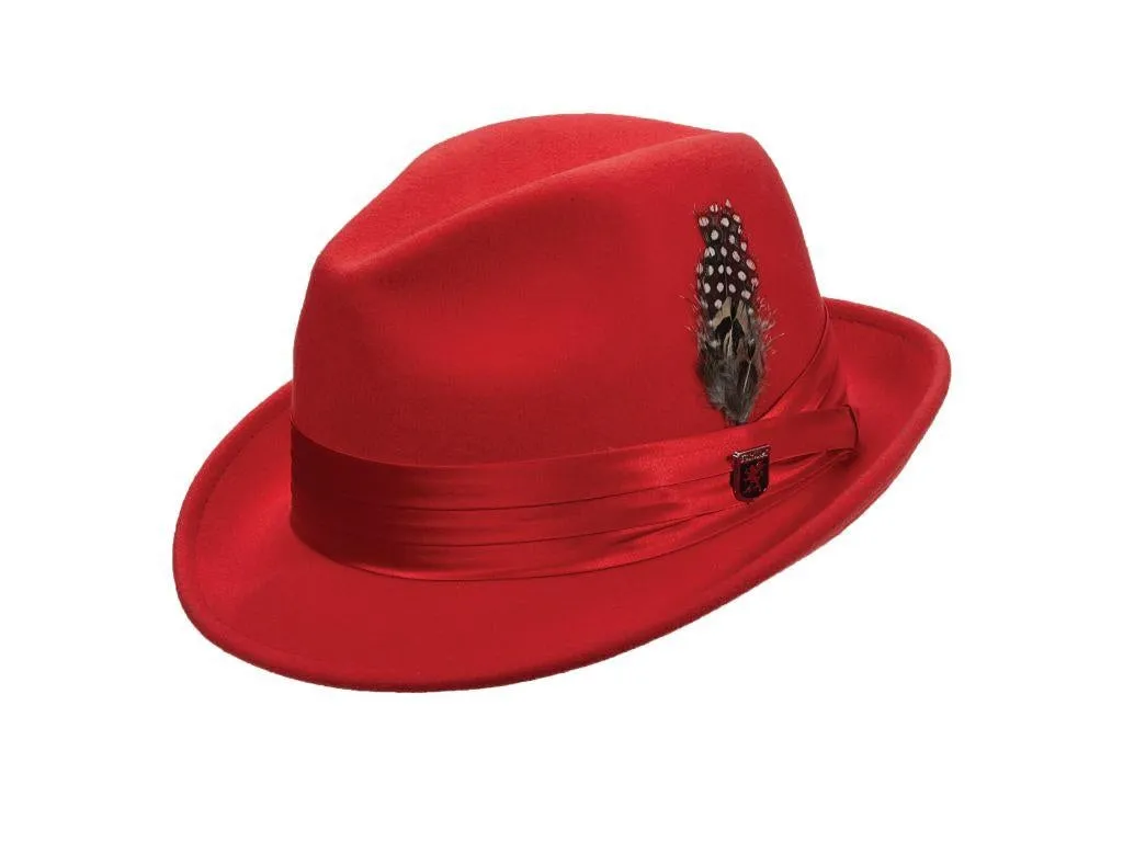 Stacy Adams Newark Premium Wool Felt Center Dent Hat