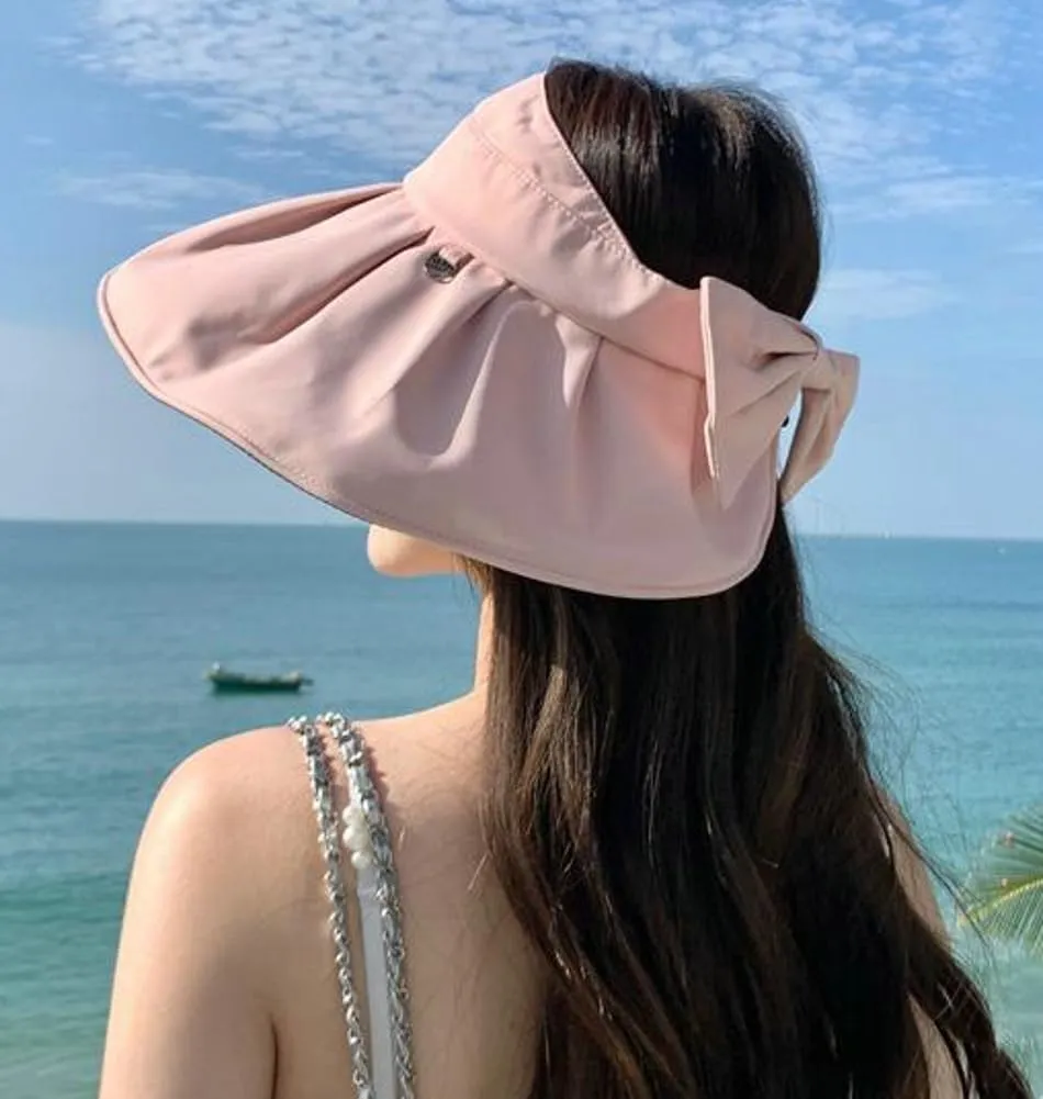 Sun Visor Hats for Women Wide Brim UPF 50  Bucket Hats Summer Visor Caps Beach Hat Packable UV Protection Fishing Hiking Hat