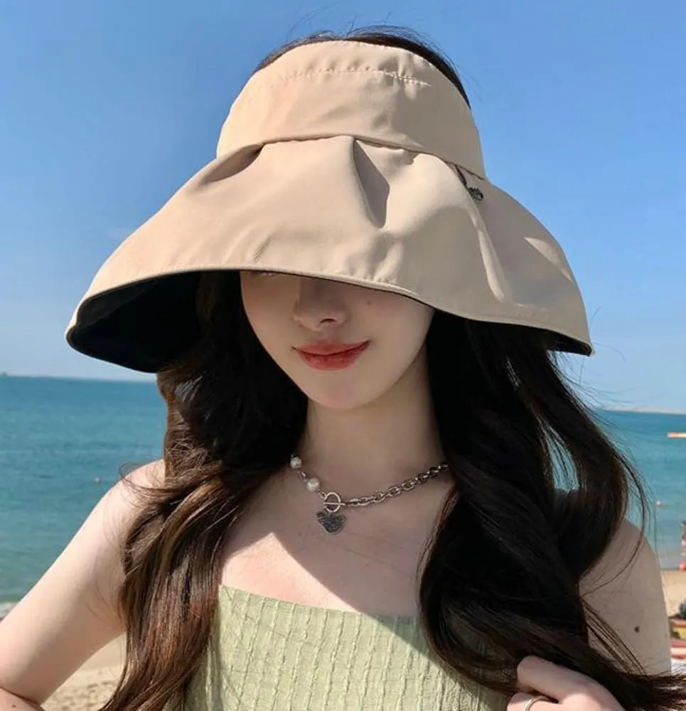 Sun Visor Hats for Women Wide Brim UPF 50  Bucket Hats Summer Visor Caps Beach Hat Packable UV Protection Fishing Hiking Hat