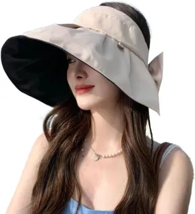 Sun Visor Hats for Women Wide Brim UPF 50  Bucket Hats Summer Visor Caps Beach Hat Packable UV Protection Fishing Hiking Hat