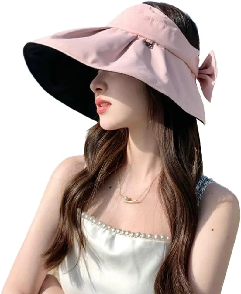 Sun Visor Hats for Women Wide Brim UPF 50  Bucket Hats Summer Visor Caps Beach Hat Packable UV Protection Fishing Hiking Hat