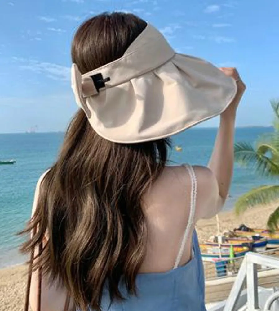 Sun Visor Hats for Women Wide Brim UPF 50  Bucket Hats Summer Visor Caps Beach Hat Packable UV Protection Fishing Hiking Hat