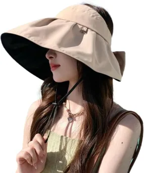 Sun Visor Hats for Women Wide Brim UPF 50  Bucket Hats Summer Visor Caps Beach Hat Packable UV Protection Fishing Hiking Hat