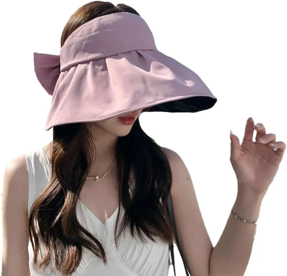 Sun Visor Hats for Women Wide Brim UPF 50  Bucket Hats Summer Visor Caps Beach Hat Packable UV Protection Fishing Hiking Hat