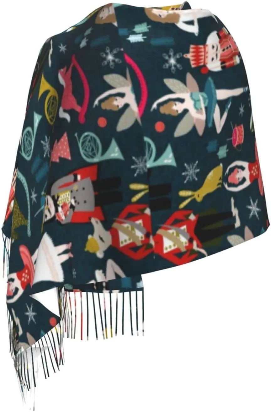 Supernatural Inspiration Print Women'S Super Soft Classic Cashmere Winter Cashmerette Fringed Scarf For Spring Fall Winter