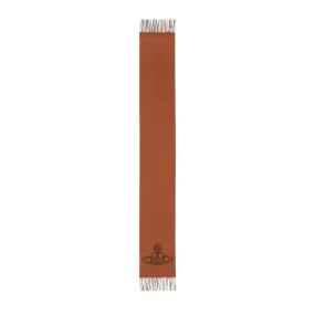 Vivienne Westwood Reversible Terracotta Double Orb Logo Scarf
